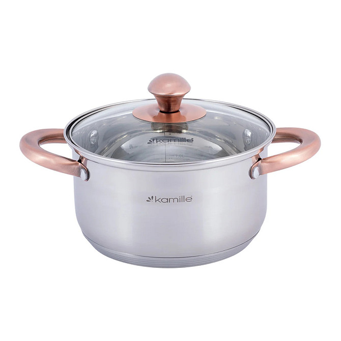 Каструля зі скляною кришкою Kamille KM-4931 2 л 18 см Київ - зображення 1