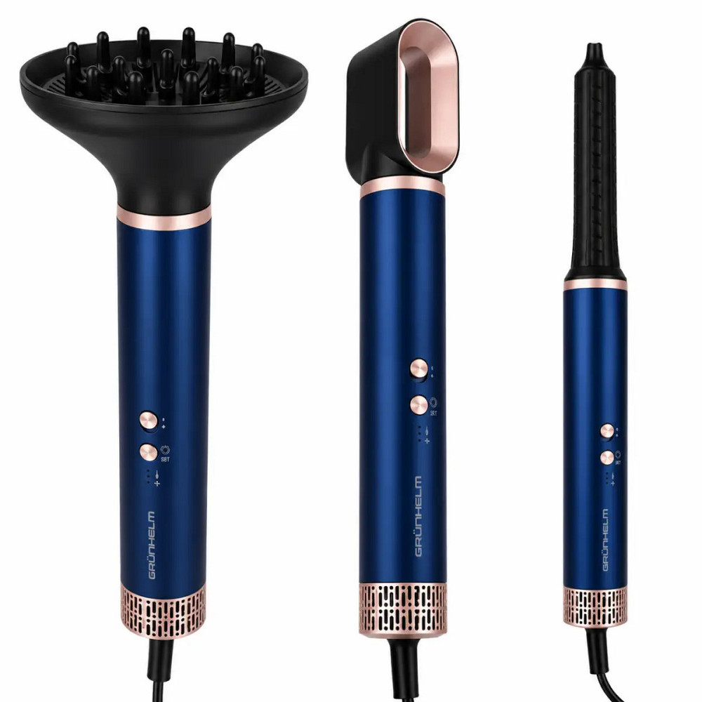Фен-щетка Grunhelm GHD-816 1500 Вт синий Київ - зображення 2