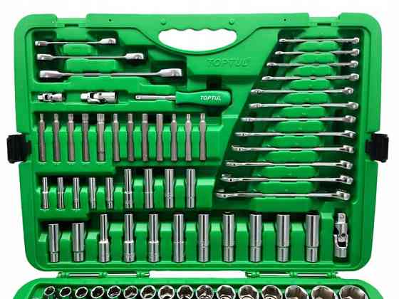 Профессиональный набор инструмента комбинированный 1/4", 3/8", 1/2" 163ед. TOPTUL GCAI163R Харків
