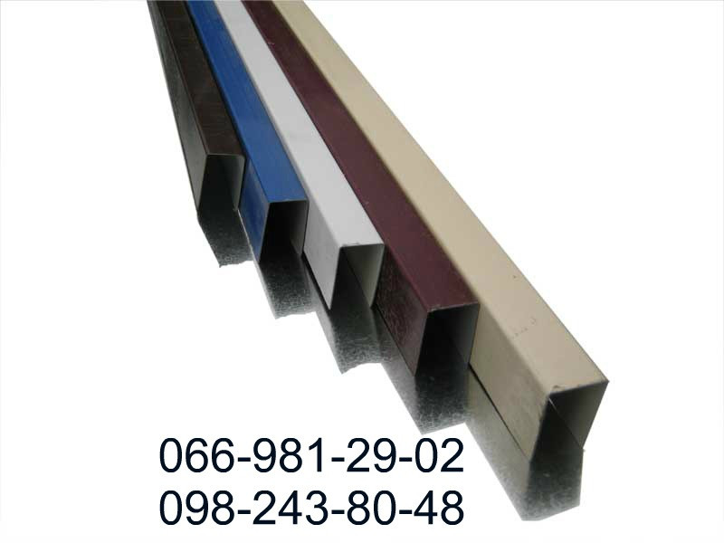 Заборная планка П-образная 8017 мат, П-образная планка на забор. Київ - зображення 3