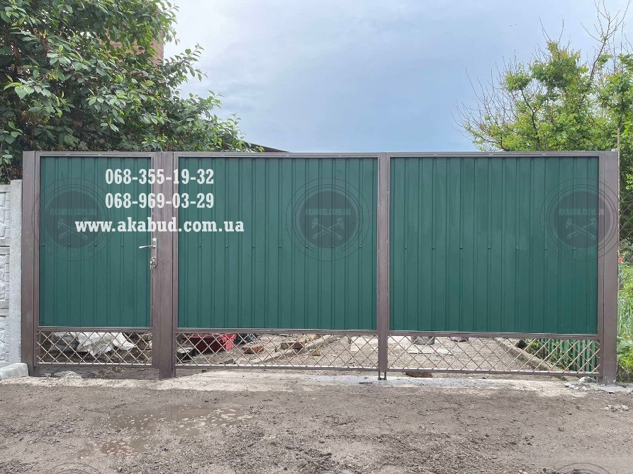 Паркани ковані, зварені, із профлисту. Навіс. Ворота. Кривой Рог - изображение 5