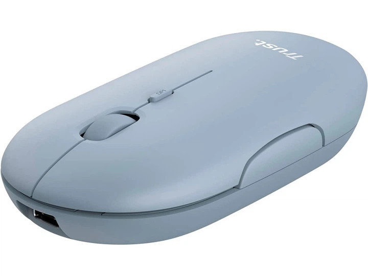 Мышь компьютерная безпроводная Trust Puck Rechargeable Ultra-Thin BT WL Silent Blue 24126_TRUST голу Киев - изображение 4