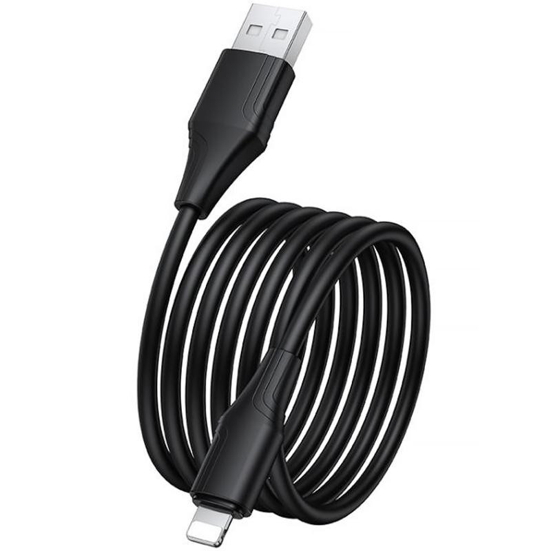 Дата кабель Hoco X124 Bien silicone USB to Lightning 2.4A (1m) Херсон - изображение 2
