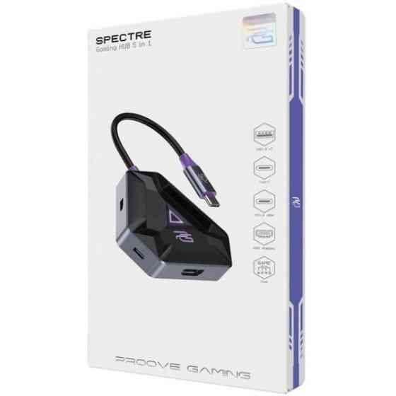USB HUB Proove Gaming Spectre (2*USB3.0 + Type-C + PD100W + HDMI) Dark Gray (HBPG10221205) Харків