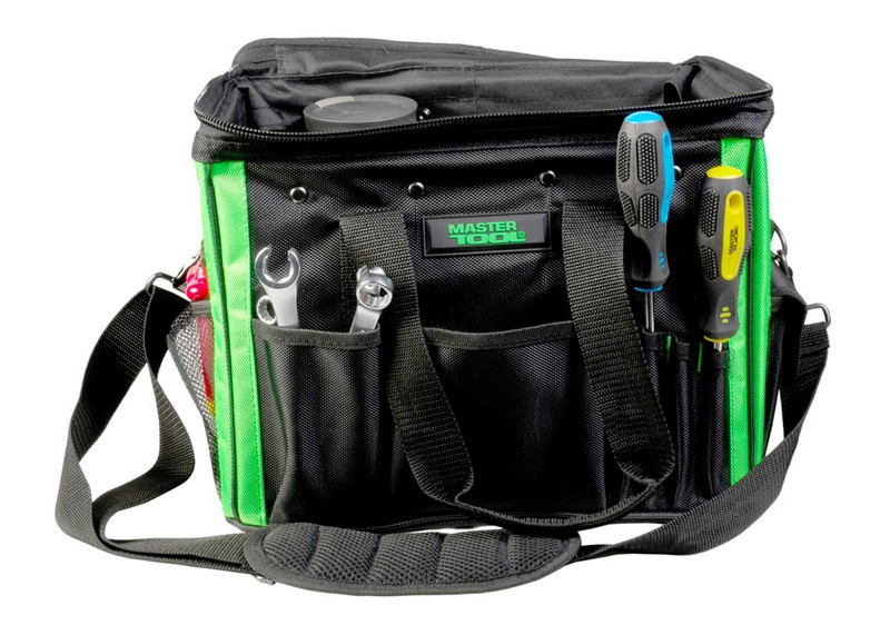 Сумка для инструментов MASTERTOOL 360х270х240 мм 23 кармана усиленное дно съемный ремешок 1680 DEN 7 Харків - зображення 10