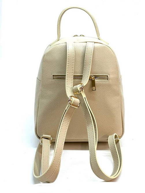 Жіночий шкіряний міський рюкзак — стьобаний, Італія, компактний формат TS311 Київ - зображення 3