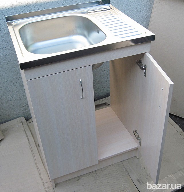 Мойка с тумбой 60х50 из нержавеющей стали Харків - зображення 5