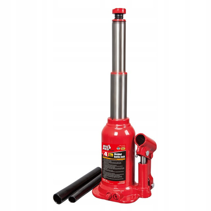 Домкрат низкий столбчатый бутылочный двухступенчатый 4 т 170–410 мм TORIN TH80402X Харків - зображення 3