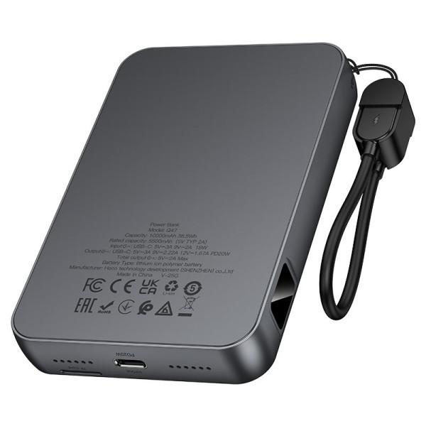 PowerBank HOCO Q47 Shine 10000mAh PD20W + Game Console Metal Gray Харків - зображення 2