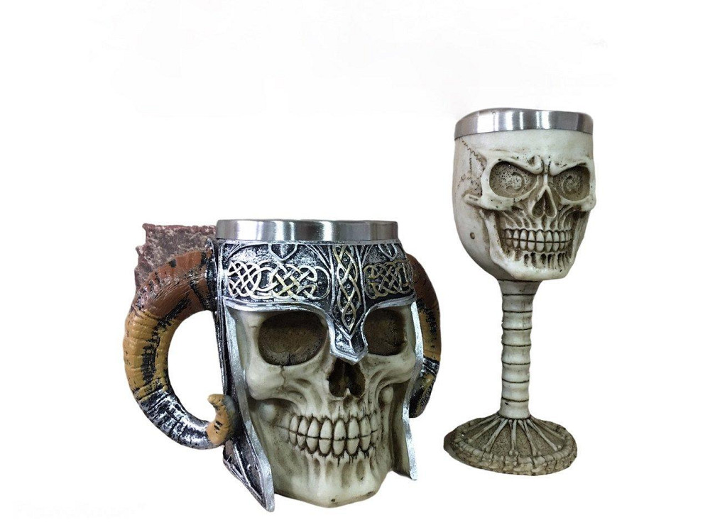 Подарочный набор Кружка Бокал 3 Череп в Трещинах Большие Подарки Київ - зображення 5