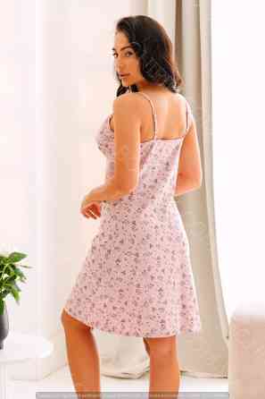 Ночная розовая сорочка на тонкой бретели "Lila" (16715) (арт. 1886) Кривой Рог