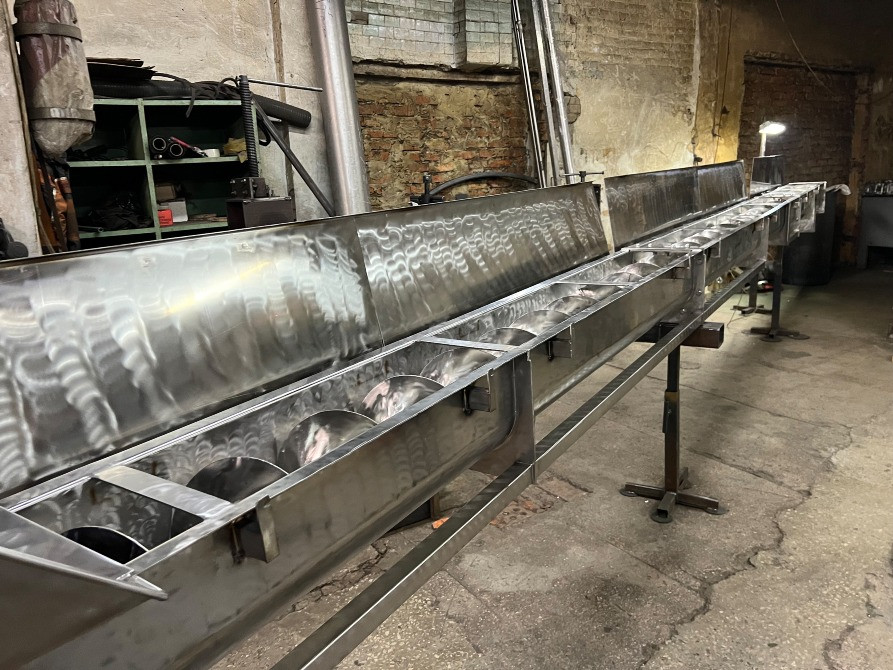 Желобовые шнековые транспортеры из нержавеющей стали 20-30 т.ч. D400мм, L12м, 7,5 кВт Полтава - изображение 4