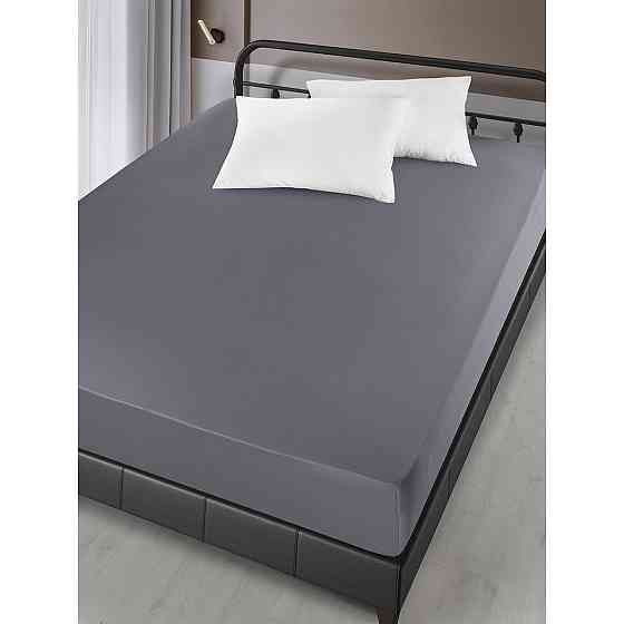 Простирадло на резинці Arya Сатин London AR-A107300-gray 180х200 см сіра Київ
