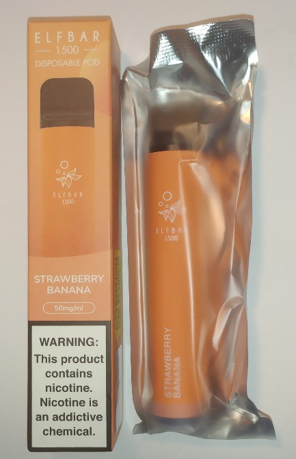 Pod-система ELFBAR 1500 Strawberry Banana Запорожье - изображение 2