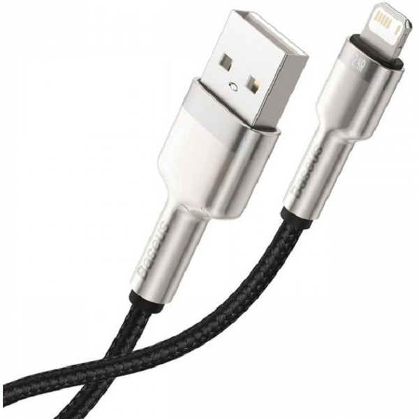 Кабель Baseus Cafule Metal Data Type-C to Lightning PD 20W 0.25m Black (CATLJK-01) Харків - зображення 2