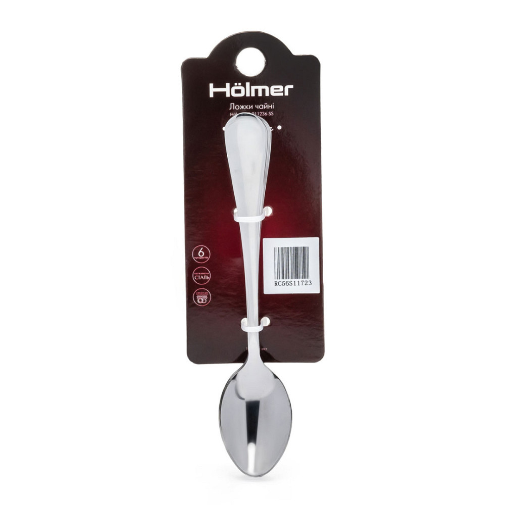 Набір десертних ложок Holmer Classic TS-011236-SS 6 шт. 12.3 см Київ - зображення 1