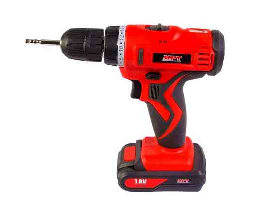 Дрель-шуруповерт аккумуляторная MPT 18 V Li-ion 1.3 Ач 2 скорости 0-400/1450 об/мин 10 мм 2 АКБ кейс Харків