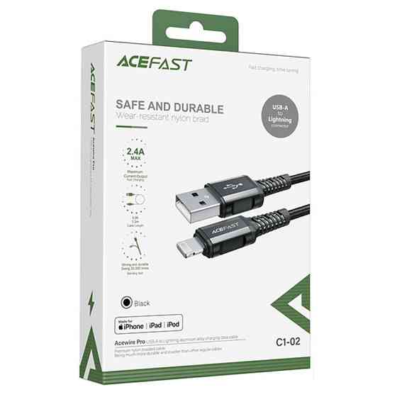 Дата кабель Acefast C1-02 USB to Lightning 2.4A (1.2m) Херсон