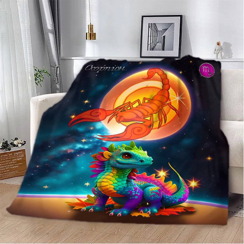 Плед 3D авторський зі знаком зодіаку на 2024 рік Скорпіон 2763_B 12885 135х160 см Київ - зображення 1