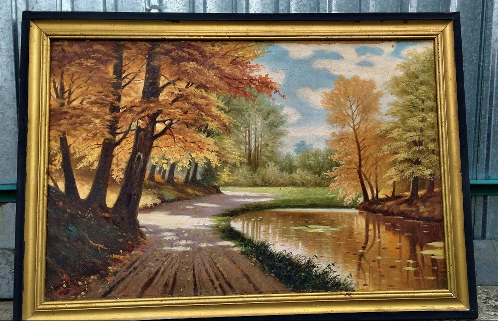 Картина маслом, радянського художника, 1970-х років- Осінь у лісі. Киев - изображение 1