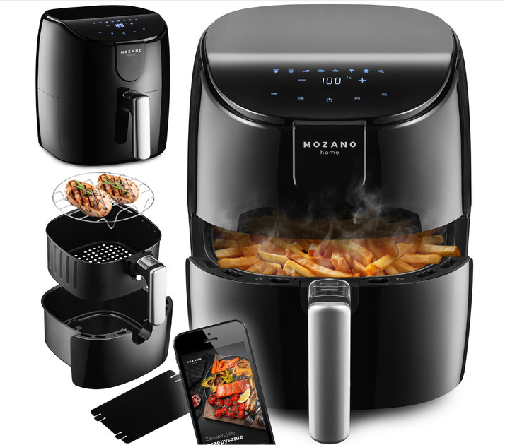 Аэрофритюрница Mozano AСtive Fryer AGD/FRY/01 1500 Вт 4 л Silver Київ - зображення 1