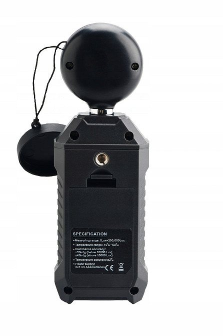 Измеритель уровня освещенности (люксметр) + термометр WINTACT WT9066 Харків - зображення 5