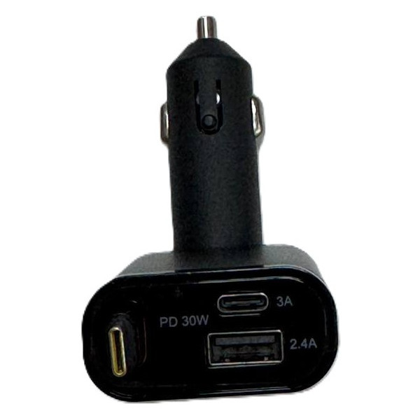 Автомобільний зарядний пристрій DM PT-47 USB+2xType-C 50W Black Харків - зображення 3