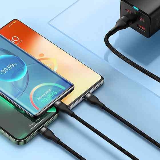 Дата кабель Baseus Flash Series 2 USB to Lightning/Type-C/MicroUSB 100W (1.2m) (CASS03000) Херсон
