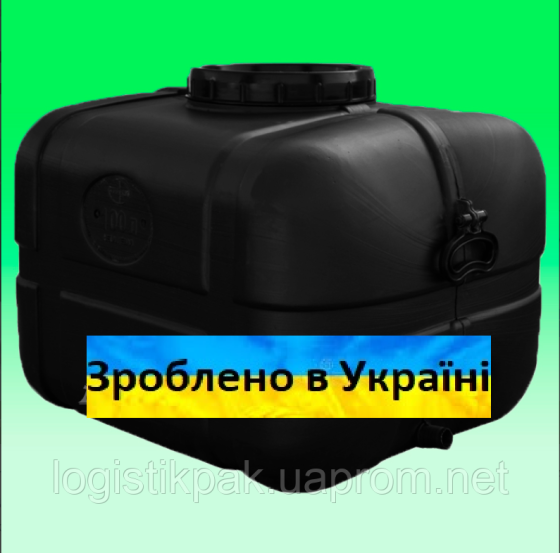 Емкость пластиковая прямоугольная черная 300 л накопительный бак для воды в квартиру Харків