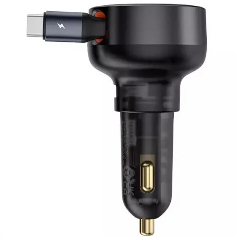 АЗУ Baseus Enjoyment Pro PD60W+QC3.0 with retractable cable (1USB-A/1C) (C000578) Херсон - изображение 3