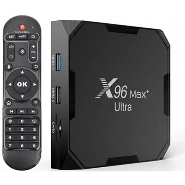 Vontar ТВ-приставка Smart TV X96 MAX+ Ultra 4/32GB Android TV (905x4) Black (Код товару:36170) Харків - зображення 1