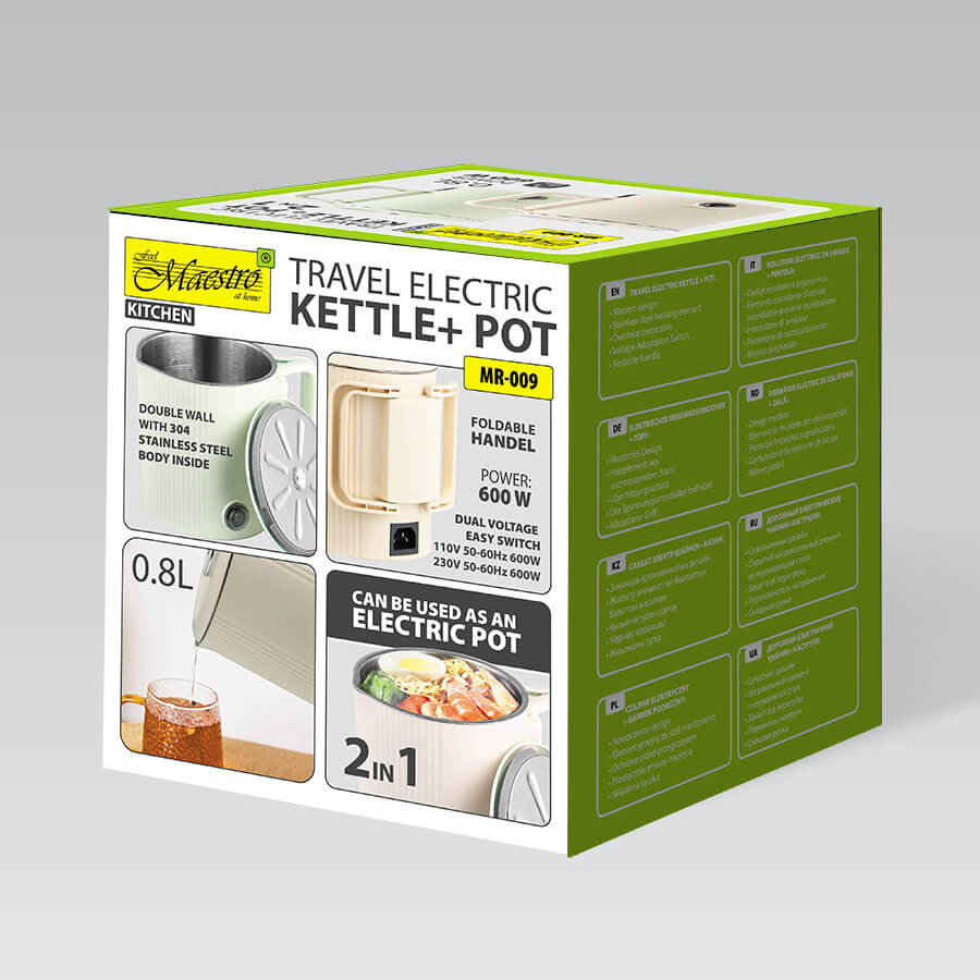 Электрочайник-кастрюля дорожный Maestro MR-009-Mint 0.8 л мятный Київ - зображення 6