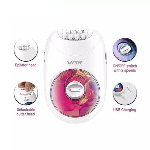 Эпилятор женский VGR V-706 PINK розовый Київ - зображення 3