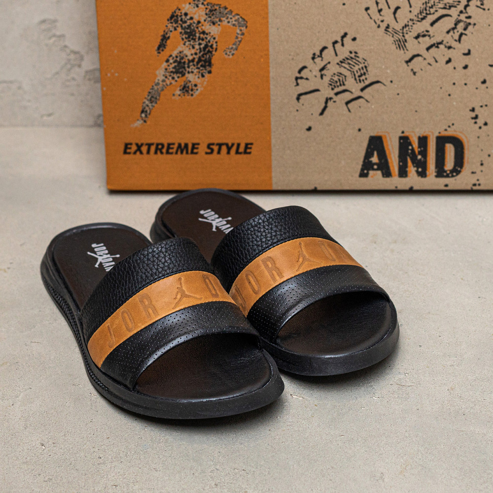 Мужские кожаные  летние шлепанцы-сланцы Jordan Київ - зображення 6