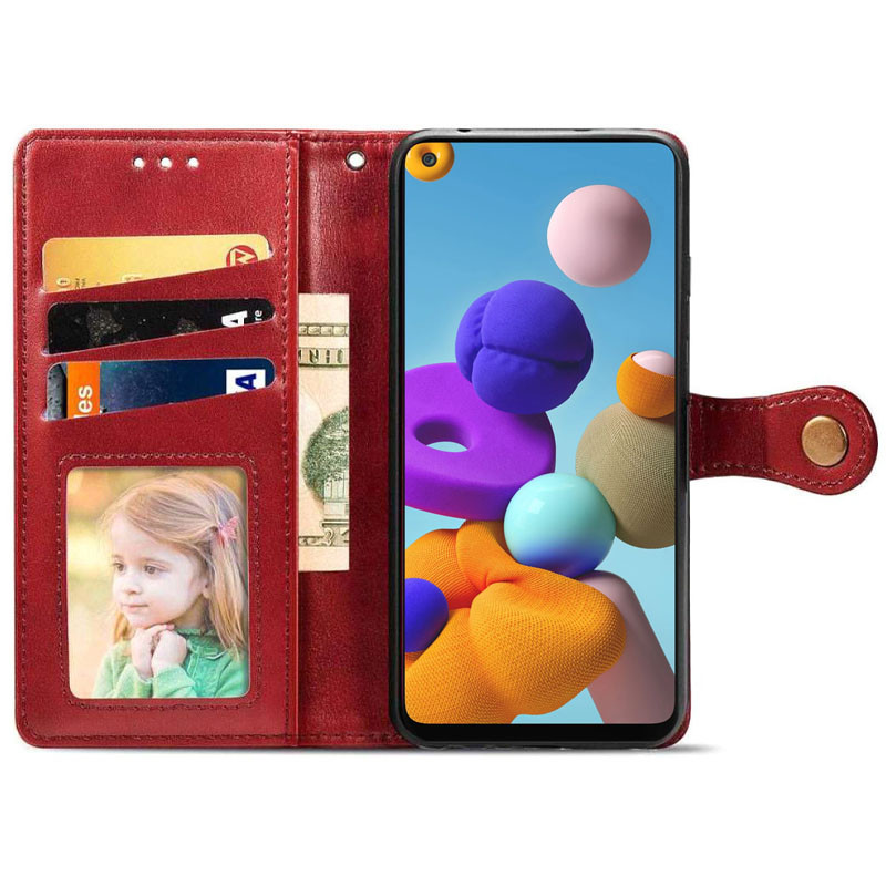 Кожаный чехол-книжка GETMAN Gallant (PU) для Samsung Galaxy A21s Херсон - зображення 9
