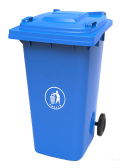 Бак для мусора пластиковый, синій, 120л Київ - зображення 1
