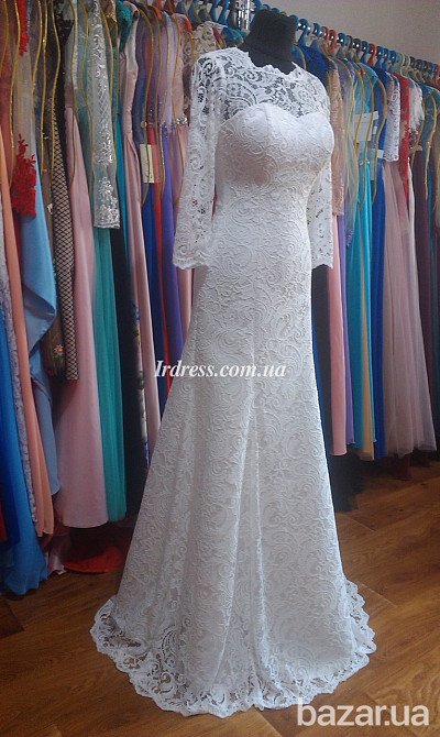 Кружевное свадебное платье а-силуэта Київ - зображення 4