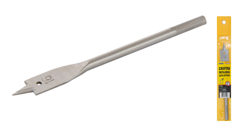 Сверло для дерева MASTERTOOL перьевое 16х152 мм 6-гранный хвостовик 12-0160 Харків - зображення 1