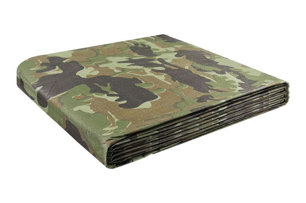 Тент универсальный MASTERTOOL TARPAULIN 4 × 8 м 90 г/м² Camouflage 79-8408 Харьков - изображение 6