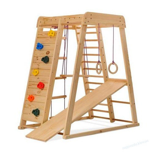 Спортивний комплекс вуличний дитячий Акварелька-outdoor 3 для дітей ігровий з гіркою Київ - зображення 1