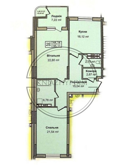 Видовая двух кімнатна квартира ЖК Министерский. Код объекта: 21124039 Київ - зображення 4