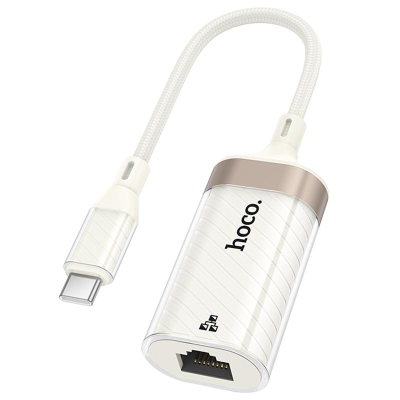 Переходник Hoco UA41B Crystal Type-C to RJ45 100 Mbs (0.15m) Херсон - изображение 1