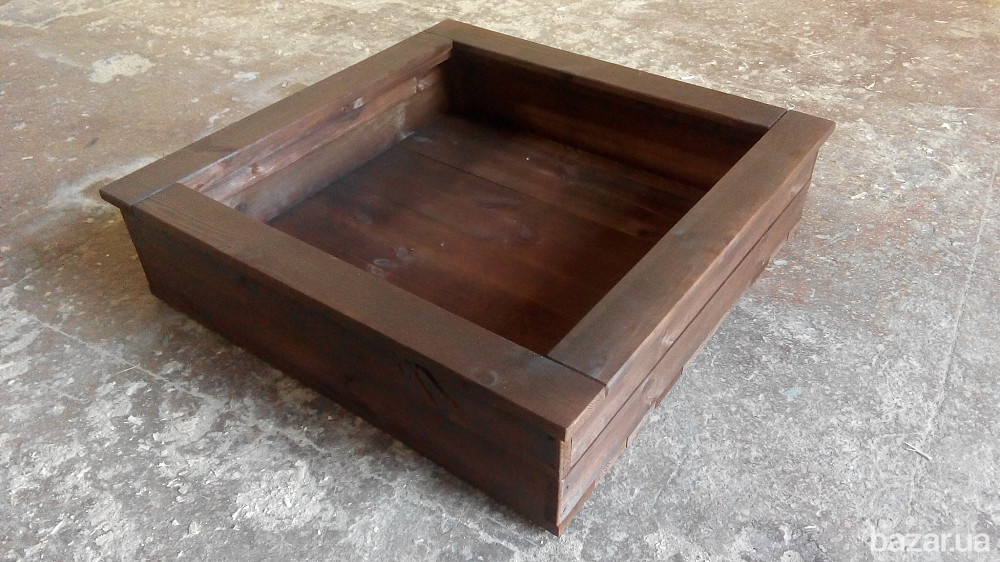 Деревянная песочница. Песочница из дерева. Песочница трансформер. Вишнёвое - изображение 6