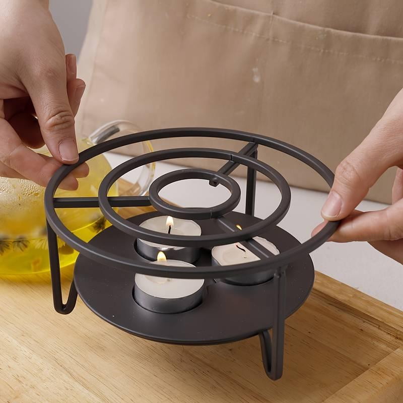 Подставка-подогреватель Leeseph для чая или готовых блюд со свечей черный Одесса - изображение 2