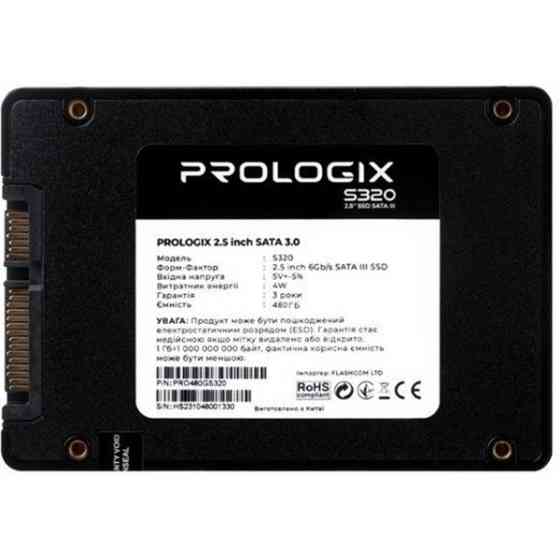 Накопичувач SSD 480GB Prologix S320 2.5" SATAIII 3D TLC (PRO480GS320) Харків