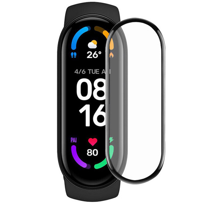 Полимерная пленка 3D (full glue) (тех.пак) для Xiaomi Mi Band 6 Херсон - зображення 1