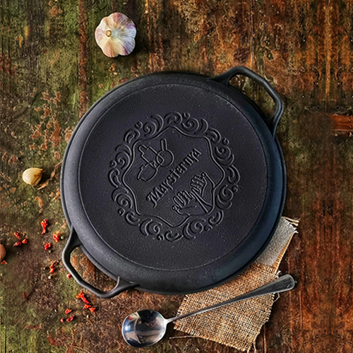 Жаровня-крышка чугунная с двумя ручками Maysternya 34х4 см Одесса - изображение 2