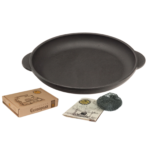 Сковорода порционная чугунная Maysternya с двумя литыми ручками 18 см Т101 Одесса