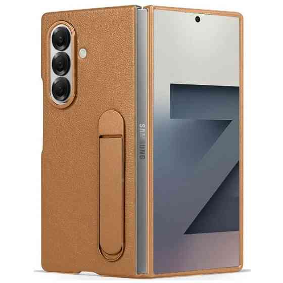 Кожаный чехол Leather Case (AAA) with stand для Samsung Galaxy Z Fold7 Херсон