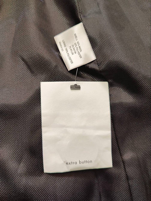 Оригінальне чорне двобортне пальто Calvin Klein з бірками Раздельная - изображение 8